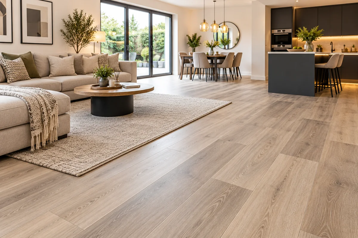 Modern floor finish illustrating luxury vinyl tile design